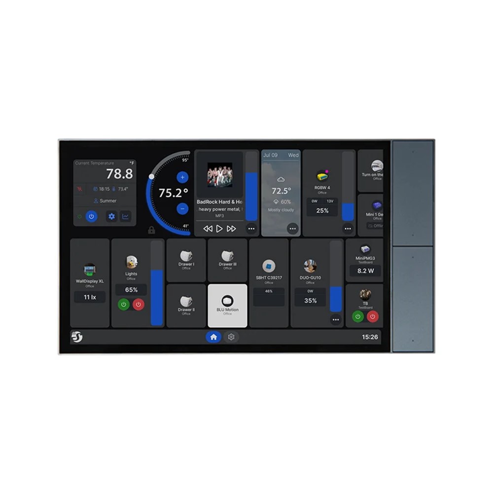 073008 Интелигентен контролен панел Wall Display XL, 10.1” сензорен дисплей, smart реле, black, Shelly