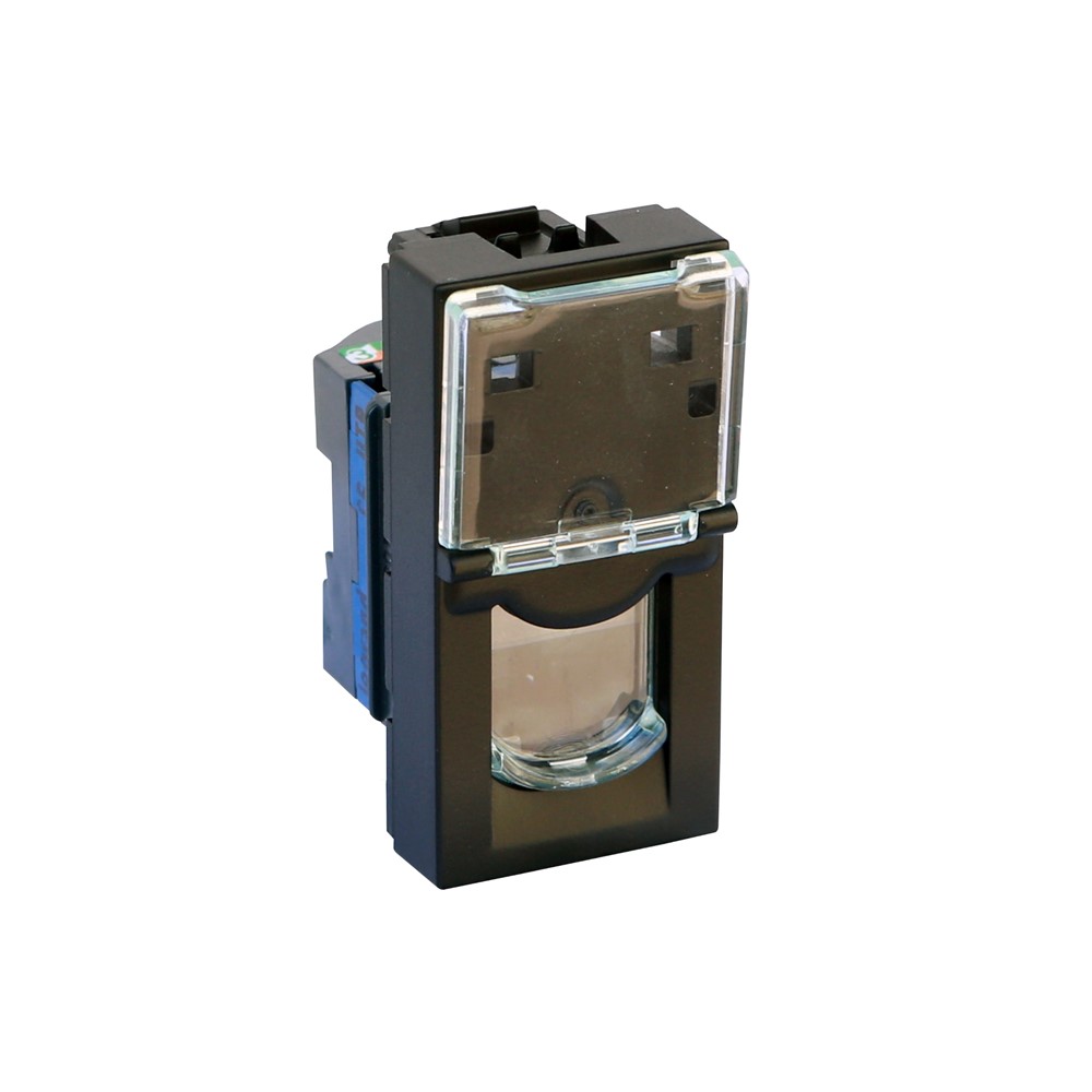 079461L Розетка RJ45  - категория 6 UTP - 1M - черна Mosaic , Legrand