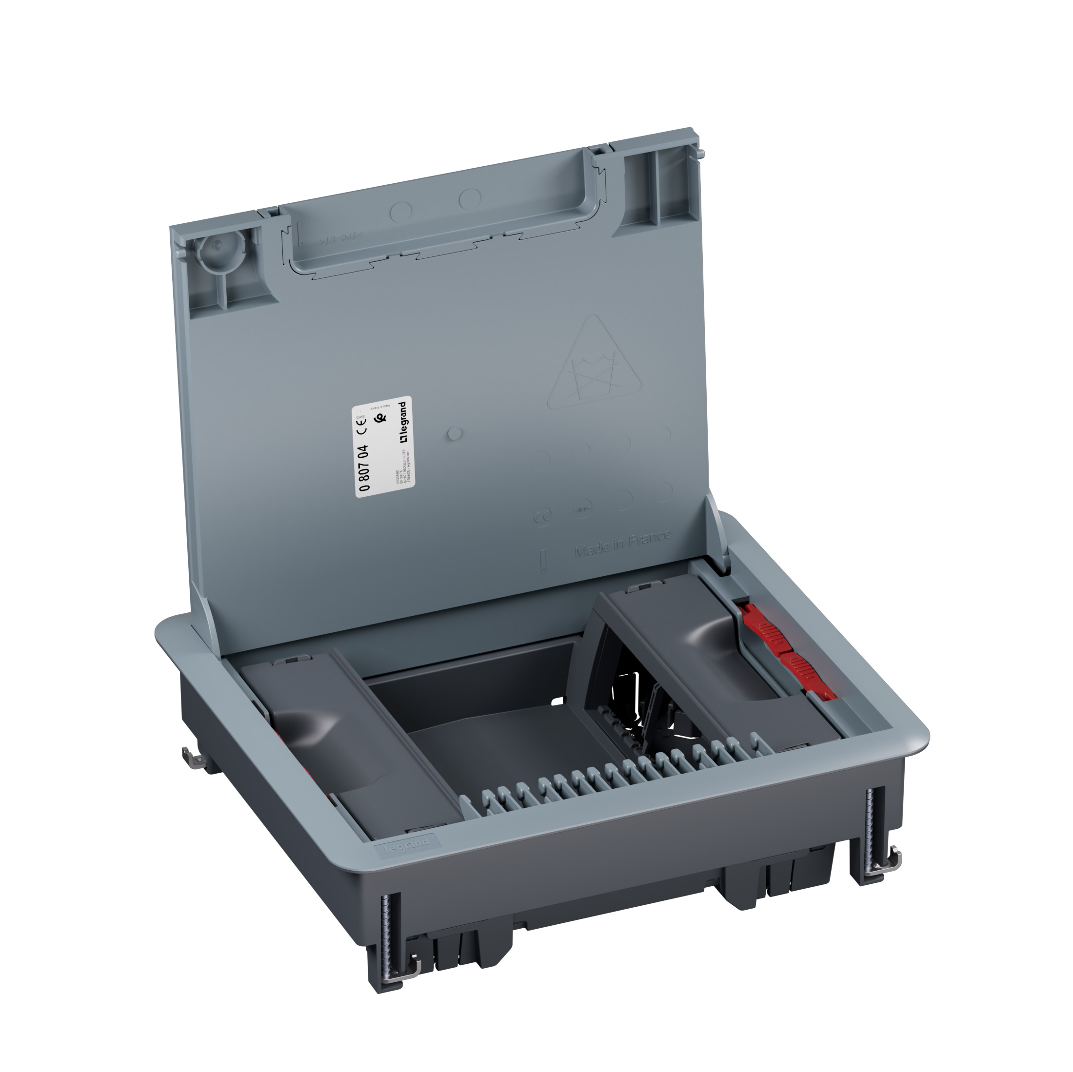 080704 Подова кутия с рамка за двоен под, ABS, вертикални 12М (2х6), Legrand