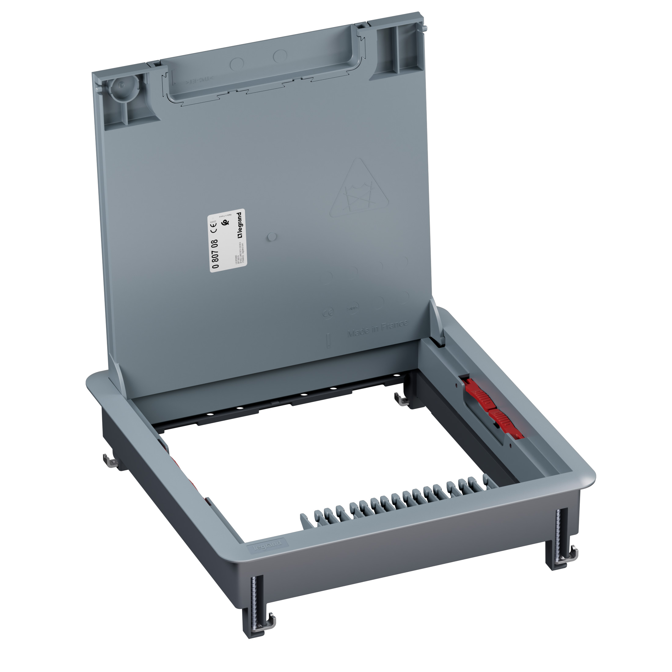 080708 Подова кутия празна/ревизионна, с рамка и капак, за двоен под, ABS, 16/24М, Legrand_small