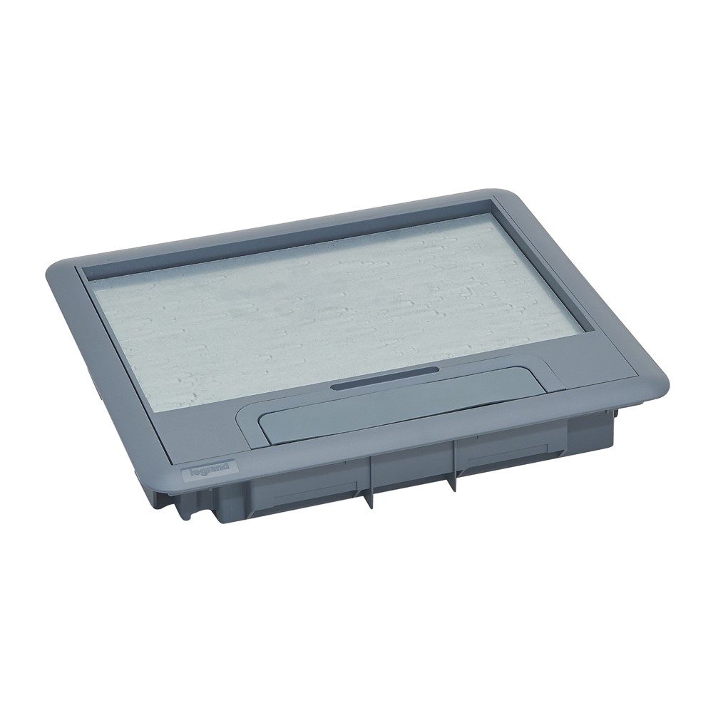 088001 Капак за подова кутия с рамка, сив 12/18М, Legrand