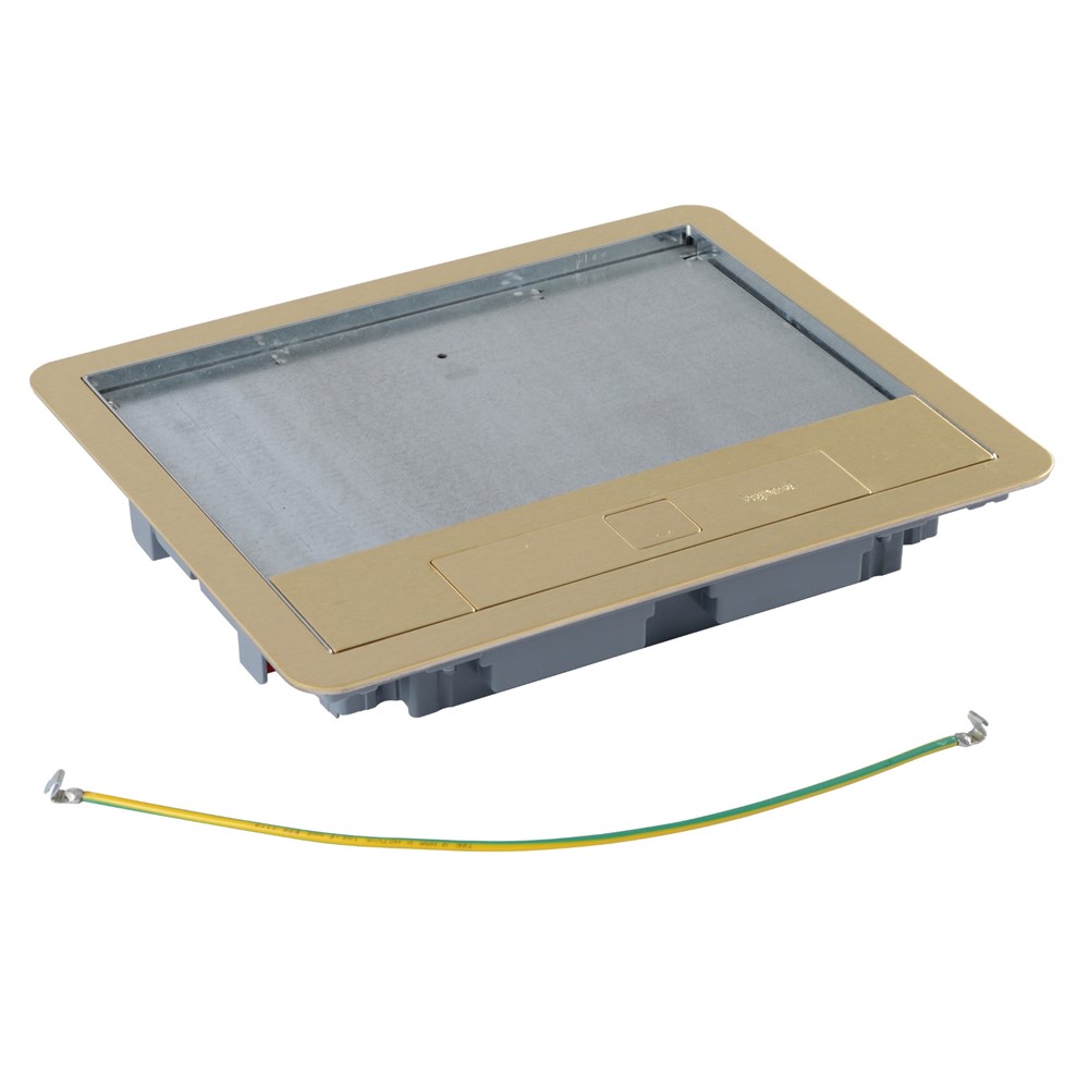 088007 Капак за подова кутия с рамка, месинг 12/18М, Legrand