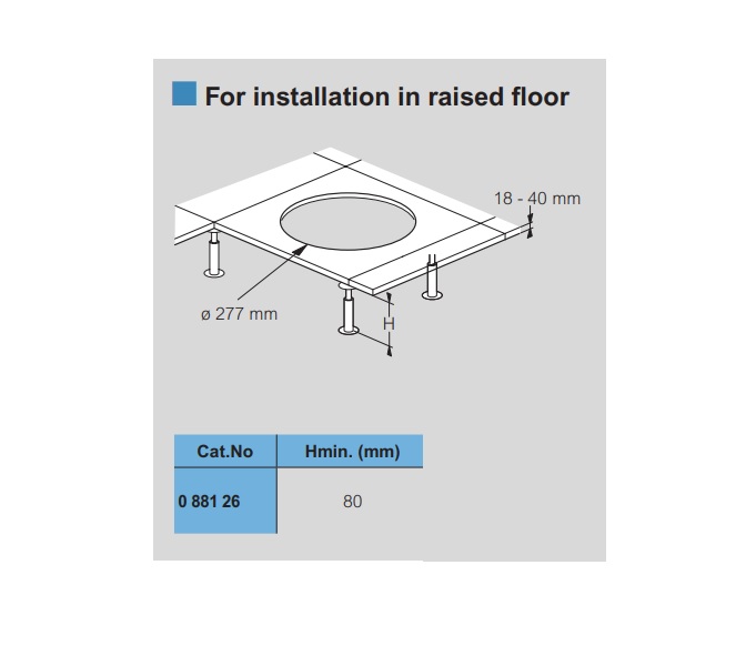 088126 Кръгла подова кутия с хоризонтални опори за механизми, 20М, Legrand_small