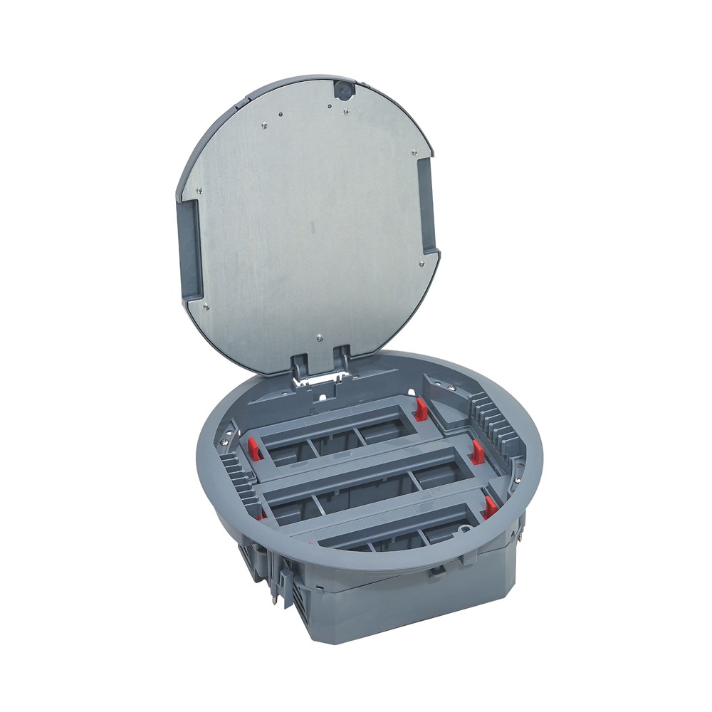 088126 Кръгла подова кутия с хоризонтални опори за механизми, 20М, Legrand