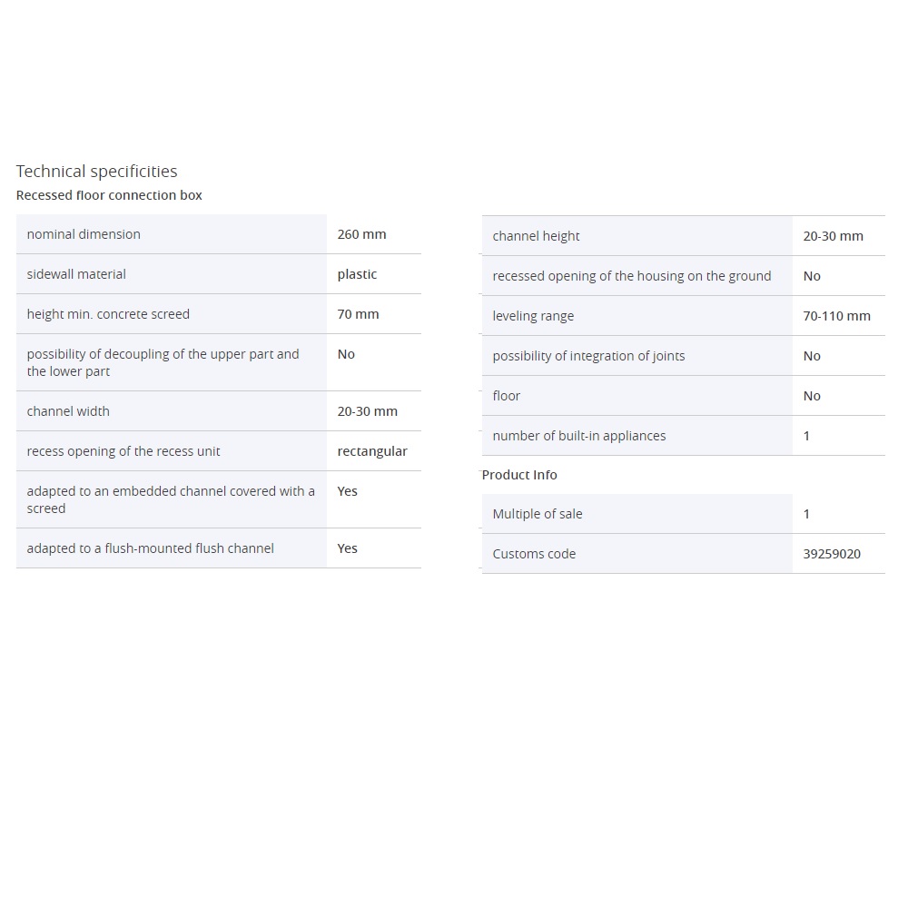 088190 Конзолна кутия за под, за полагане на замазка, 8/12М, Legrand_small