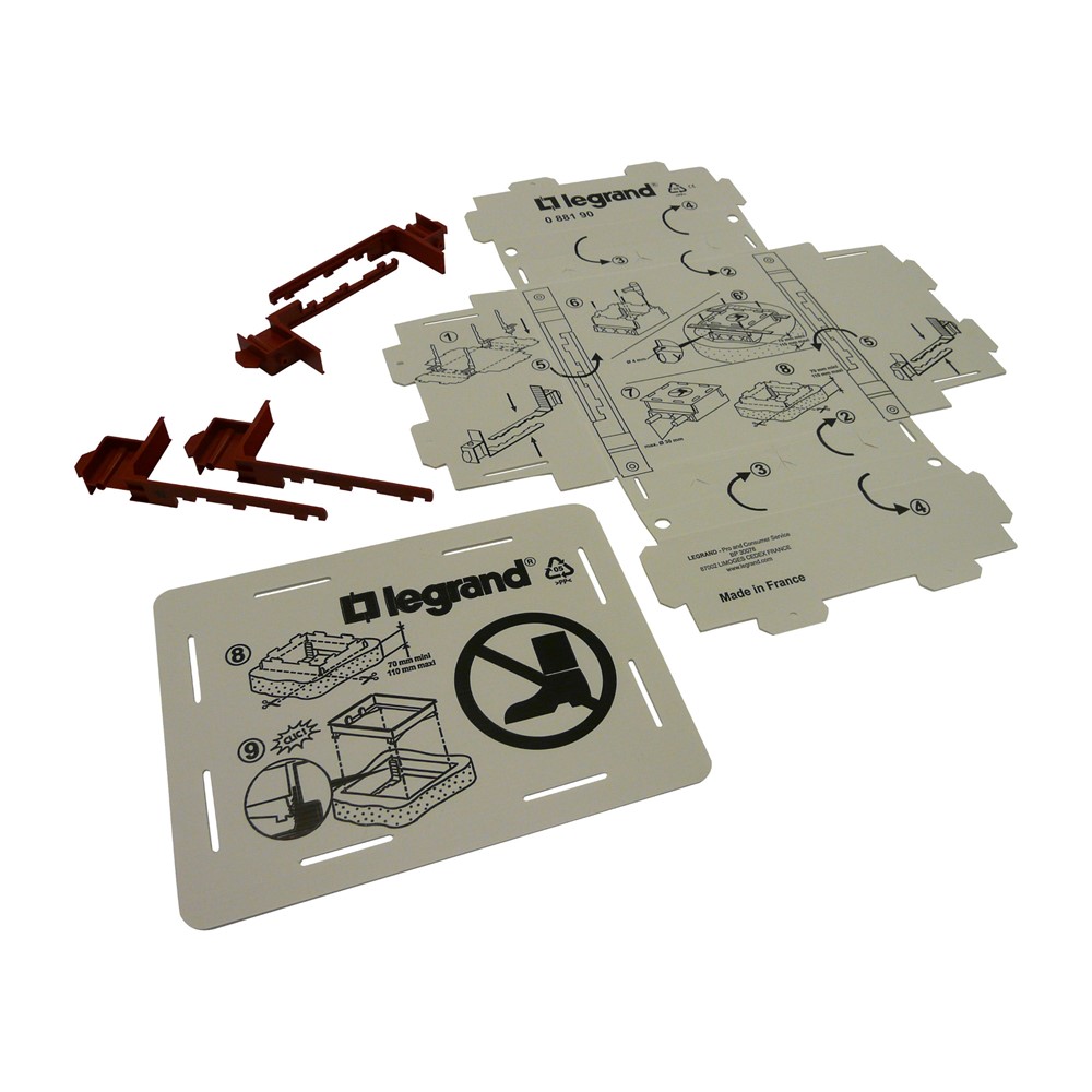 088190 Конзолна кутия за под, за полагане на замазка, 8/12М, Legrand