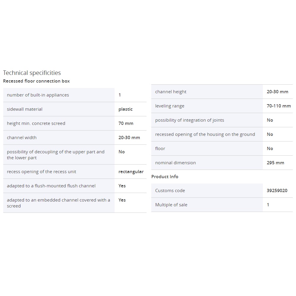 088191 Конзолна кутия за под, за полагане на замазка, 12/18М, Legrand_small