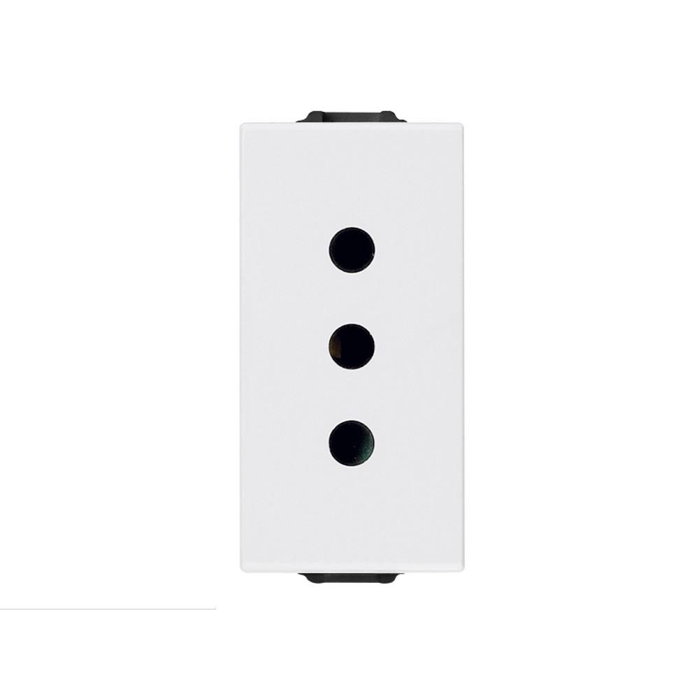 09201 Контакт SICURY италиански стандарт 2P+E 10A 250 V~ P11 Бял 1M VIMAR NEVE UP