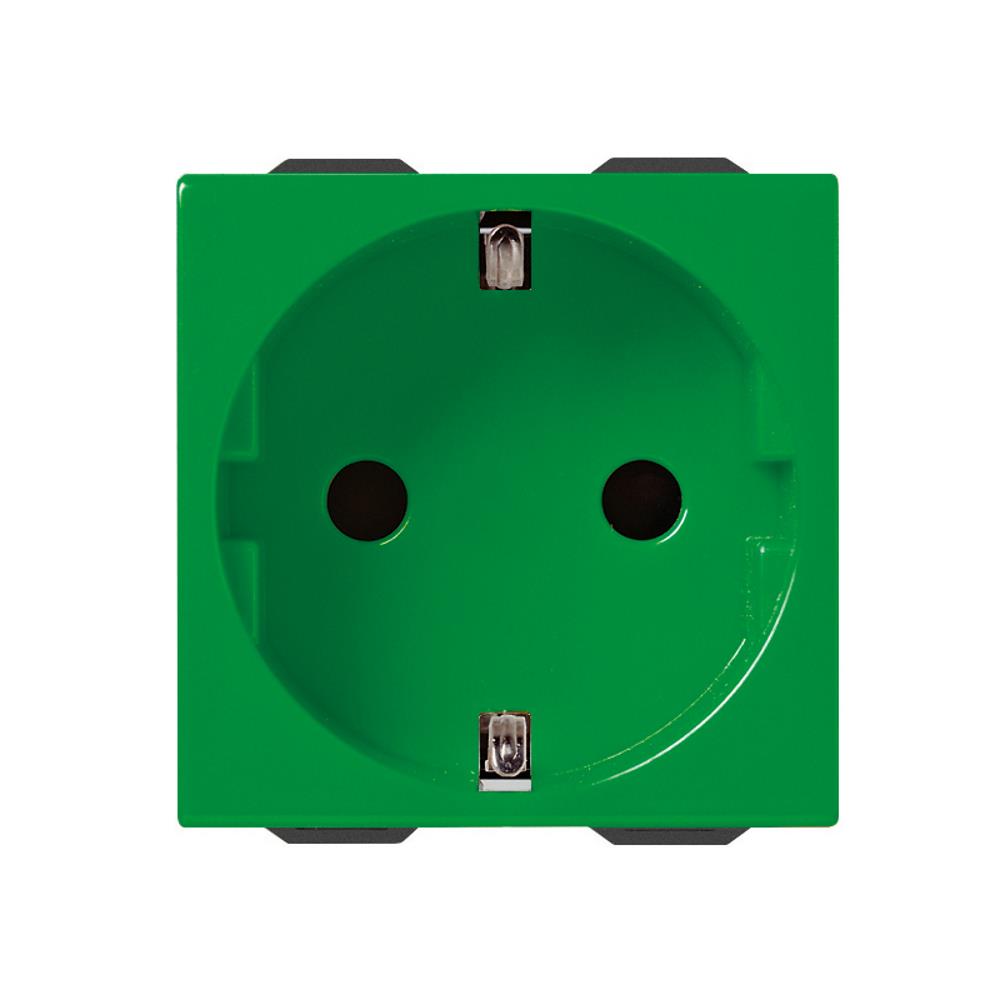 09208.V 2P+E 16A German SICURY outlet green Контакт зелен 2M VIMAR NEVE UP