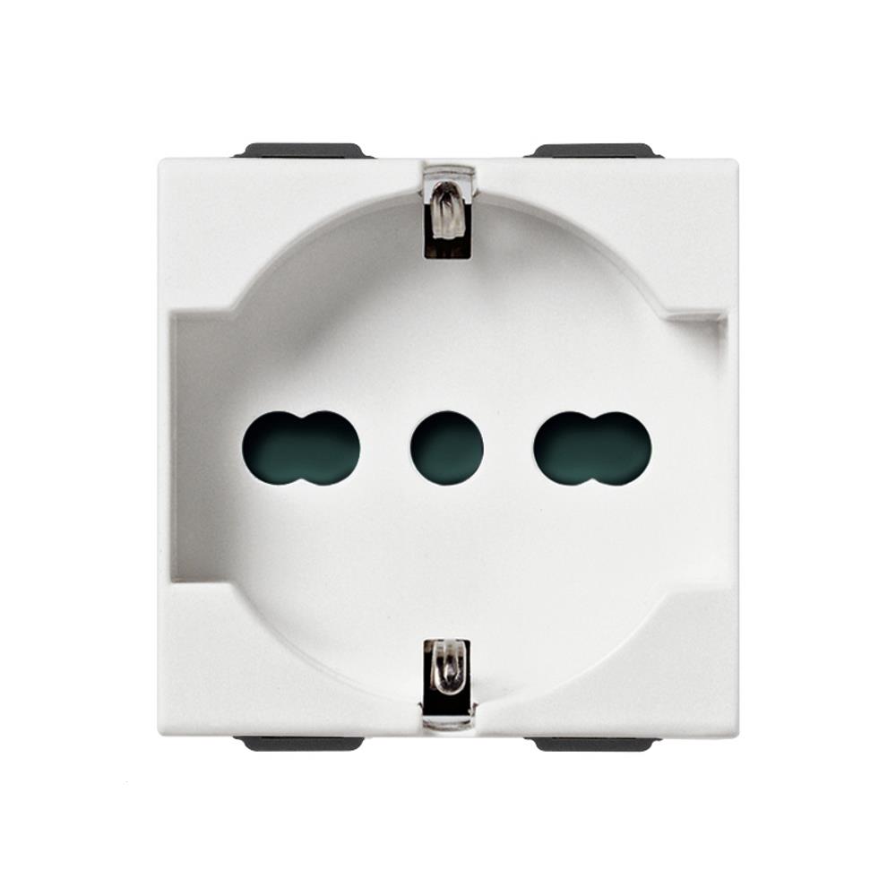 09210 Контакт 2P+E 16 A 250 V~ Универсален, Бял, 2M VIMAR NEVE UP