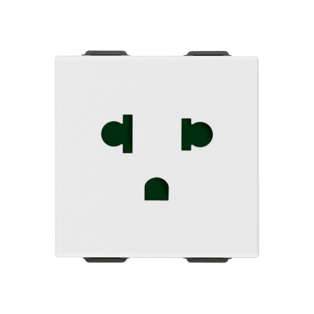 09248 2P+E 16A USA+EU SICURY outlet Мултистандартен контакт Бял 2M VIMAR NEVE UP