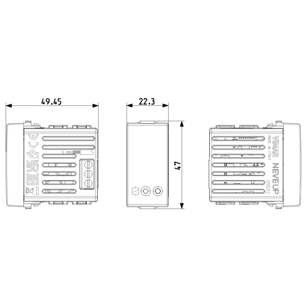 09593 IoT свързан задвижващ механизъм 16А бял VIMAR NEVE UP_small