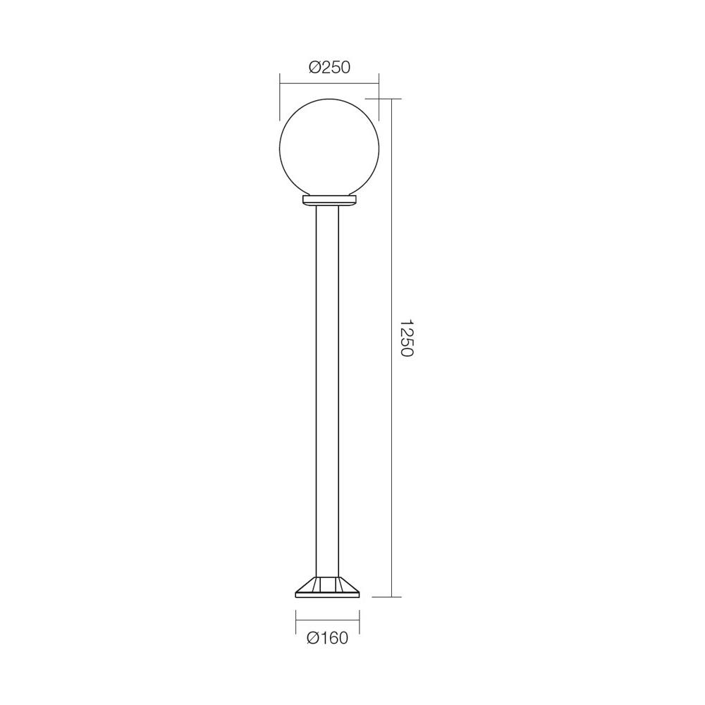 9777 Градински стълб SFERA 2 ST H125 1x42W E27 OPAL Smarter_small