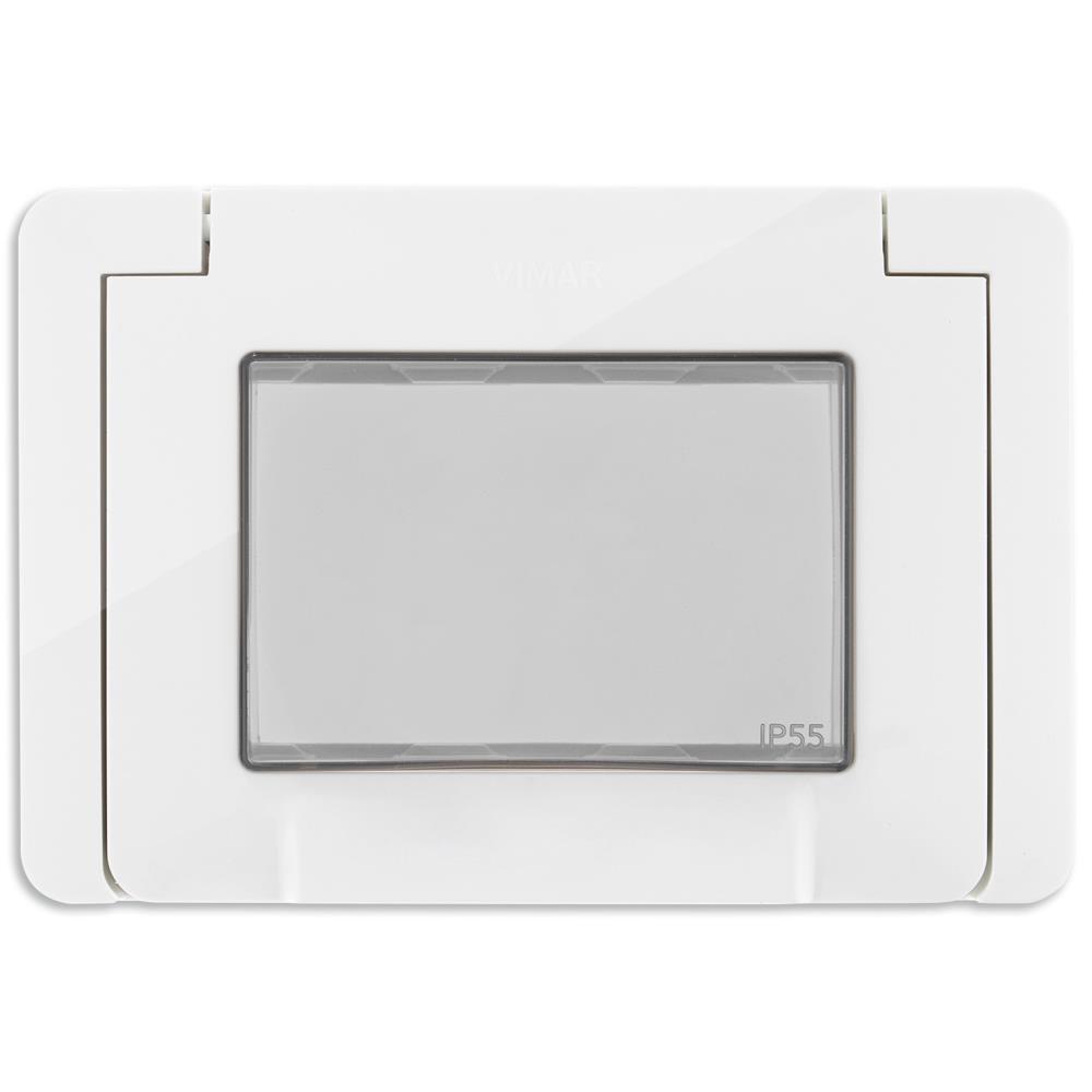 09913.01 Влагозащитен капак Neve Up, IP55, 3M, с винтове, white, Vimar