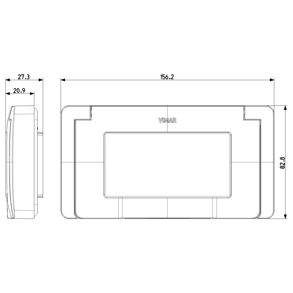 09914.01 Влагозащитен капак Neve Up, IP55, 4M, с винтове, white, Vimar_small