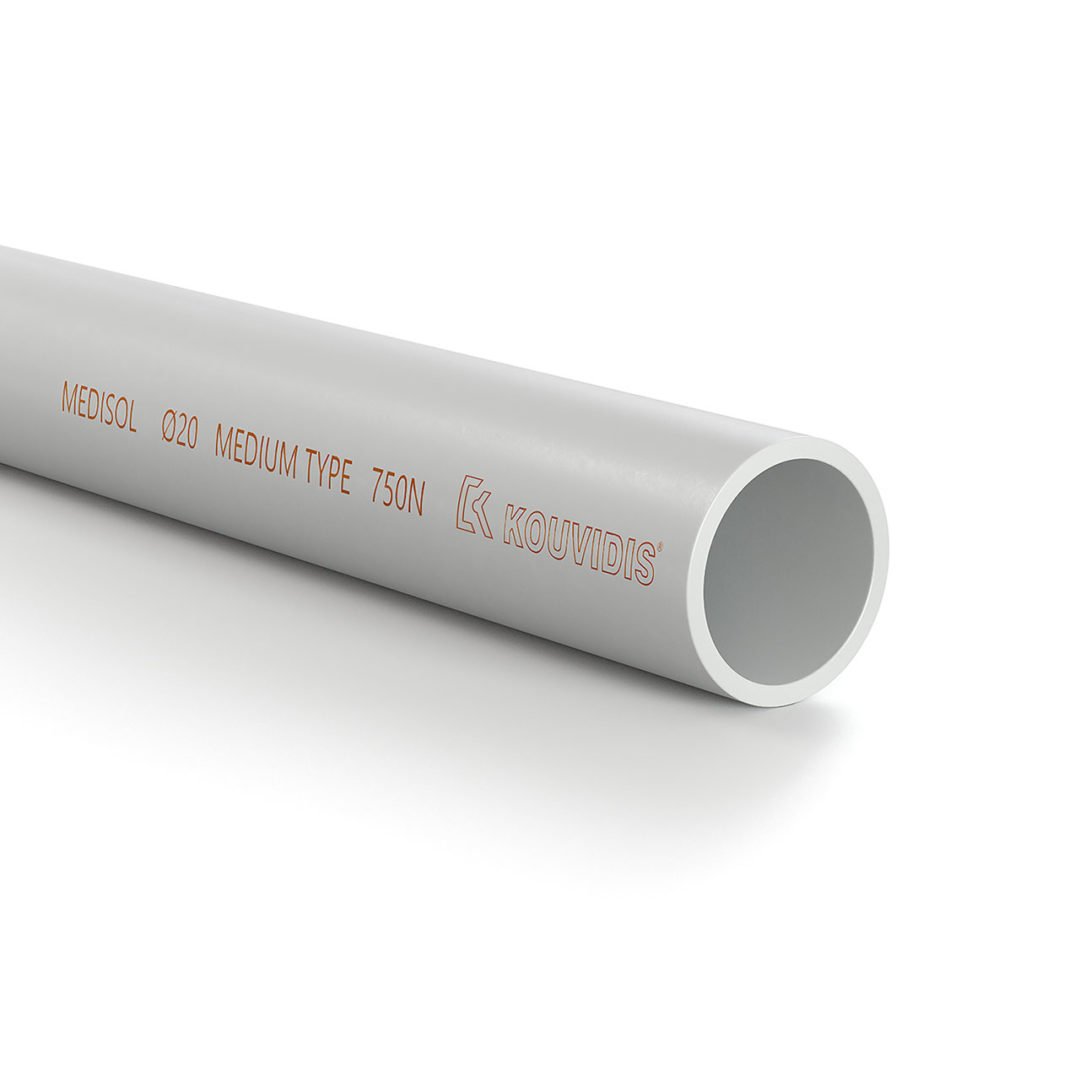 1002063 Твърда тръба MEDISOL, Ø63 мм, 3м, 750N, IP65, light grey, Kouvidis_small