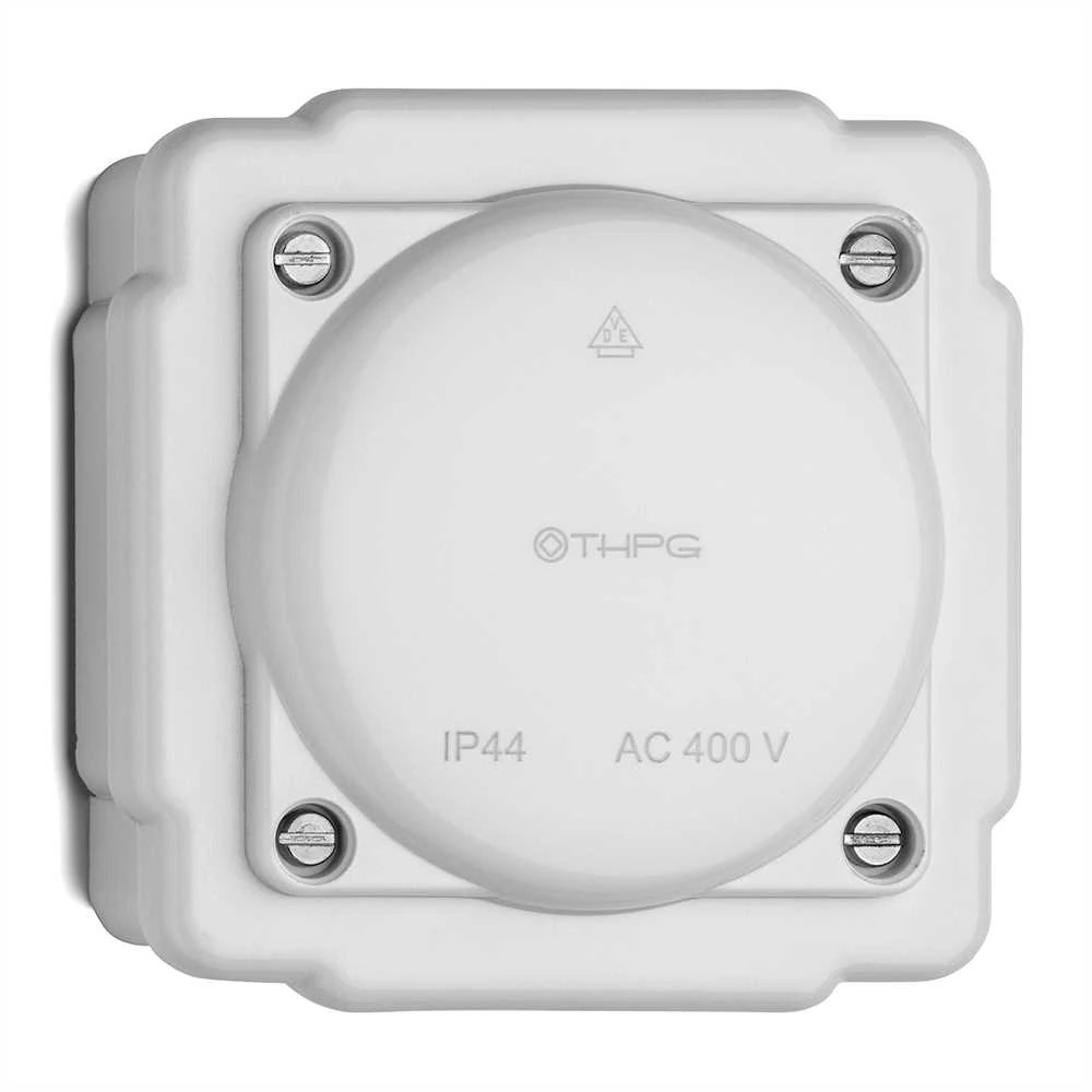100923 Разклонителна кутия, AC400V, IP44, ОМ, Duroplast, бяла, THPG