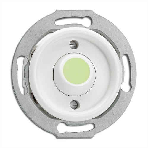 100981 Бутон за осветление с подсветка 10AX,AC250V Ø 7,0 cm, Duroplast, бял, без дек. рамка ,THPG