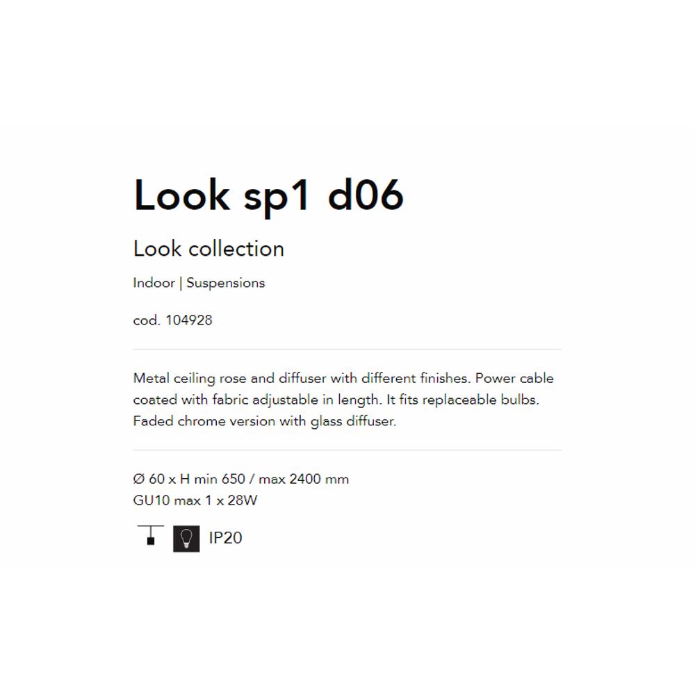 104928 Look Small Пендел, GU10 max1x28W, IP20, Ideal Lux_small