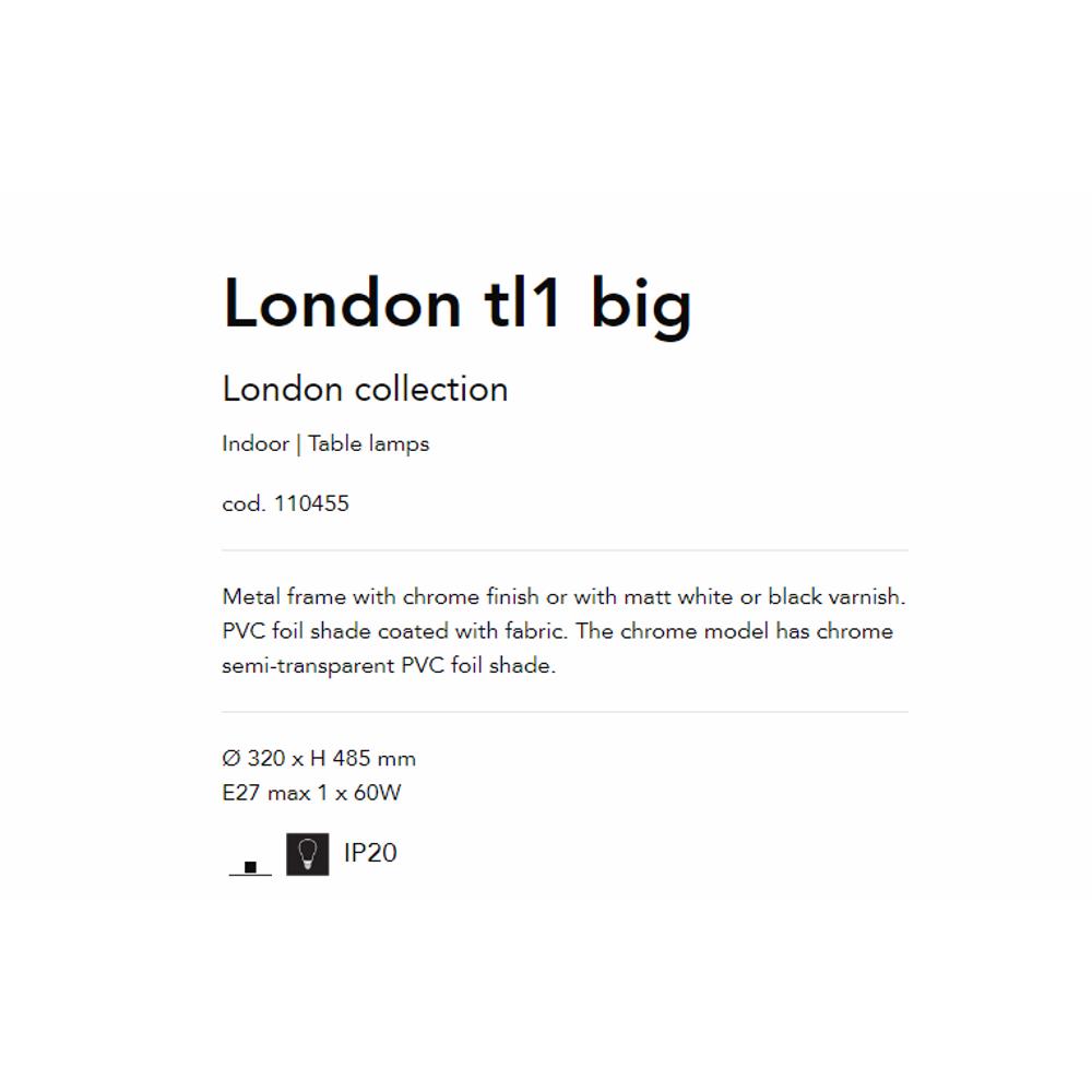 110455 London Настолна лампа Big, E27 max 1 x 60W, IP20 Ideal Lux_small