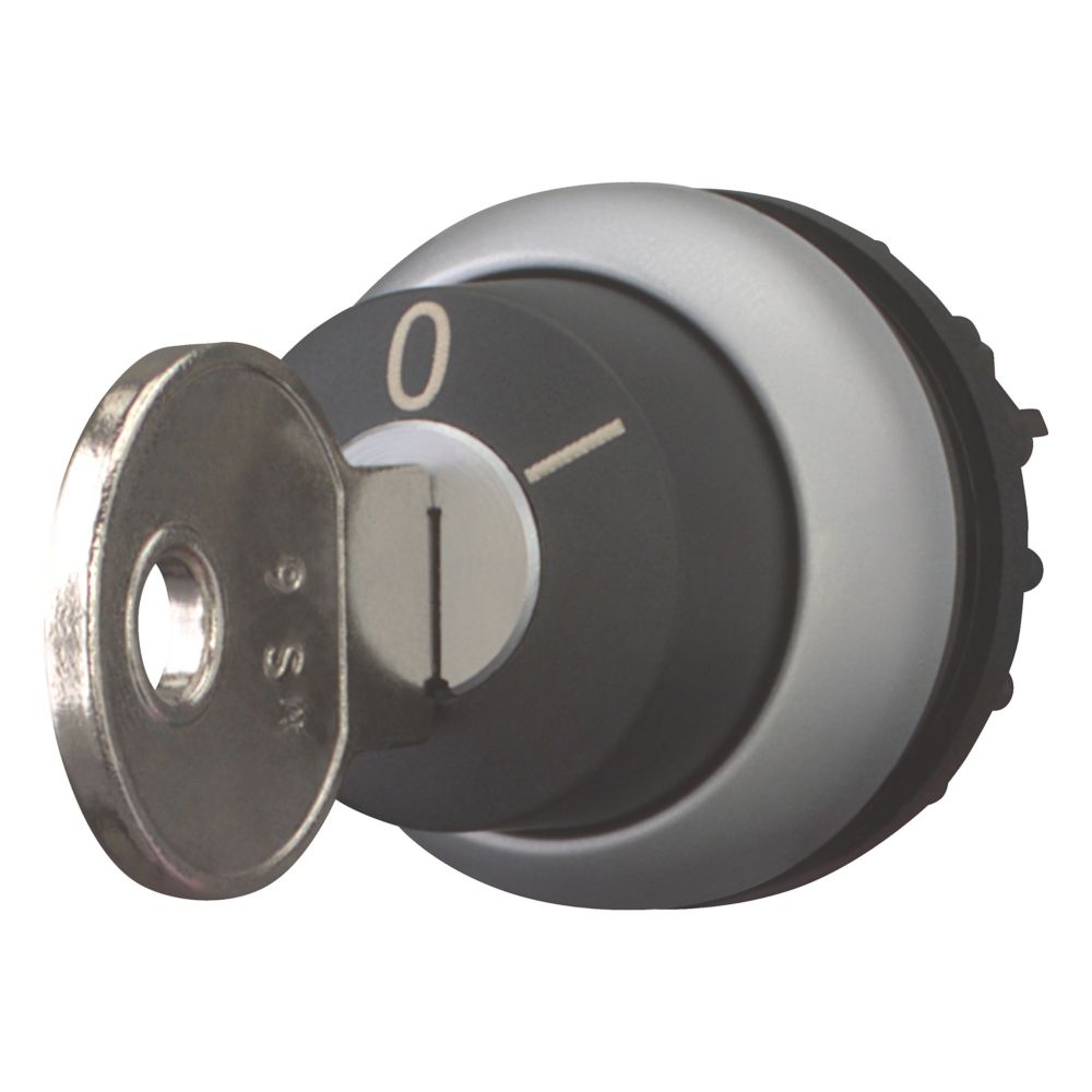 111787 M22-WRS-MS6 Ключ бутон, 2 позиции 0-I, оставащ, MS6, Изваждащ се ключ: 0, I,  ринг-титан, Eaton