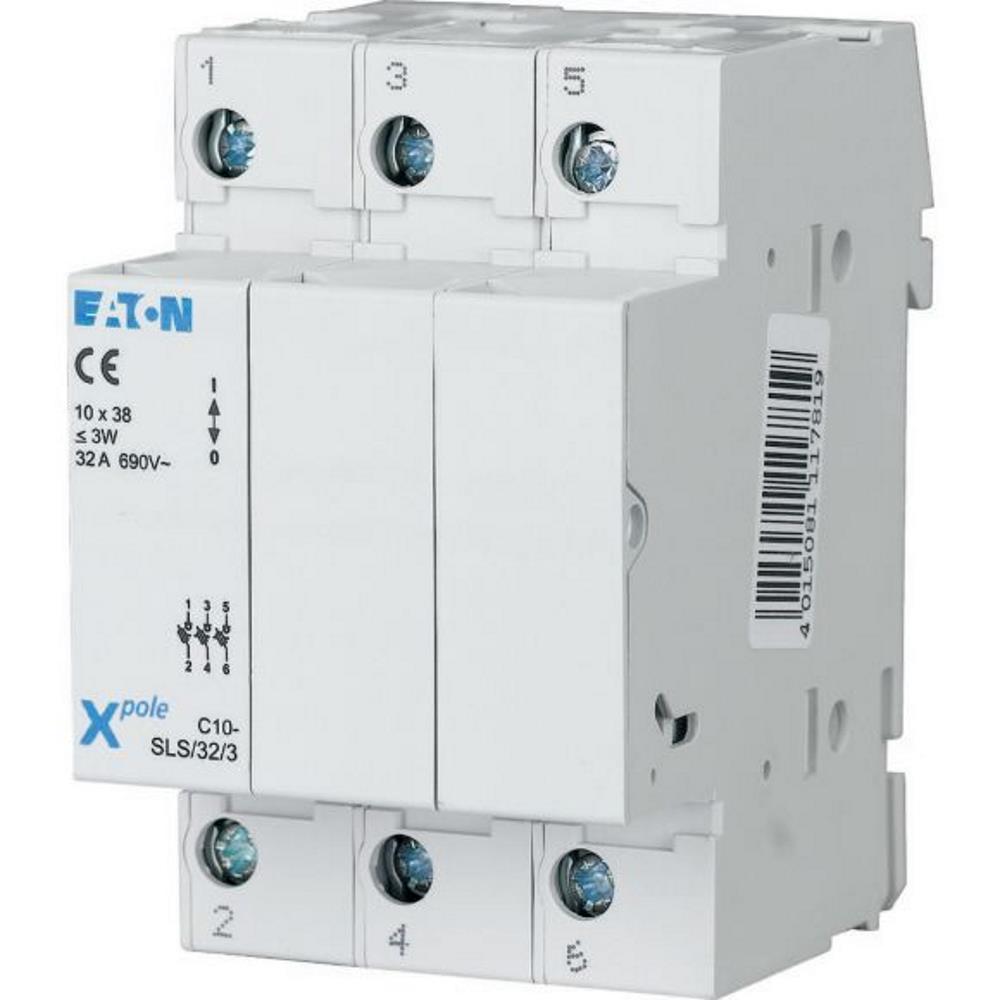 112223 C10-SLS/32/3 - Прекъсвач стопяеми вложки 10х38, 3P, max.32A, Eaton_small