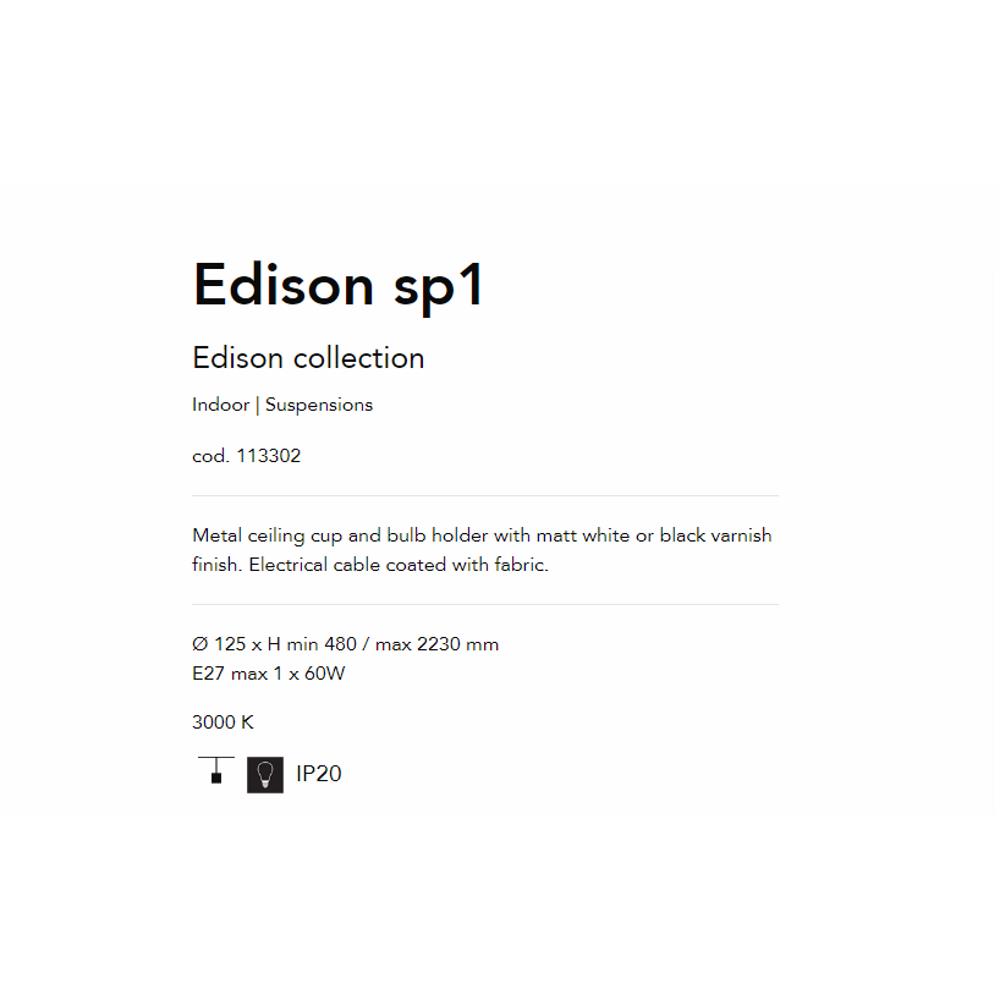 113302 Edison Пендел, SP1 E27 max1x60W, IP20, Ideal Lux_small