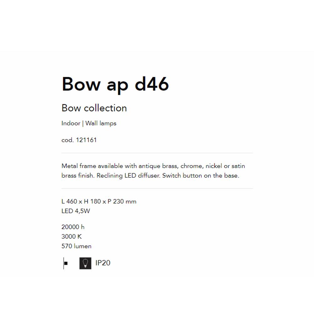 121161 Bow Аплик, LED 4,62W, IP20, Ideal Lux_small