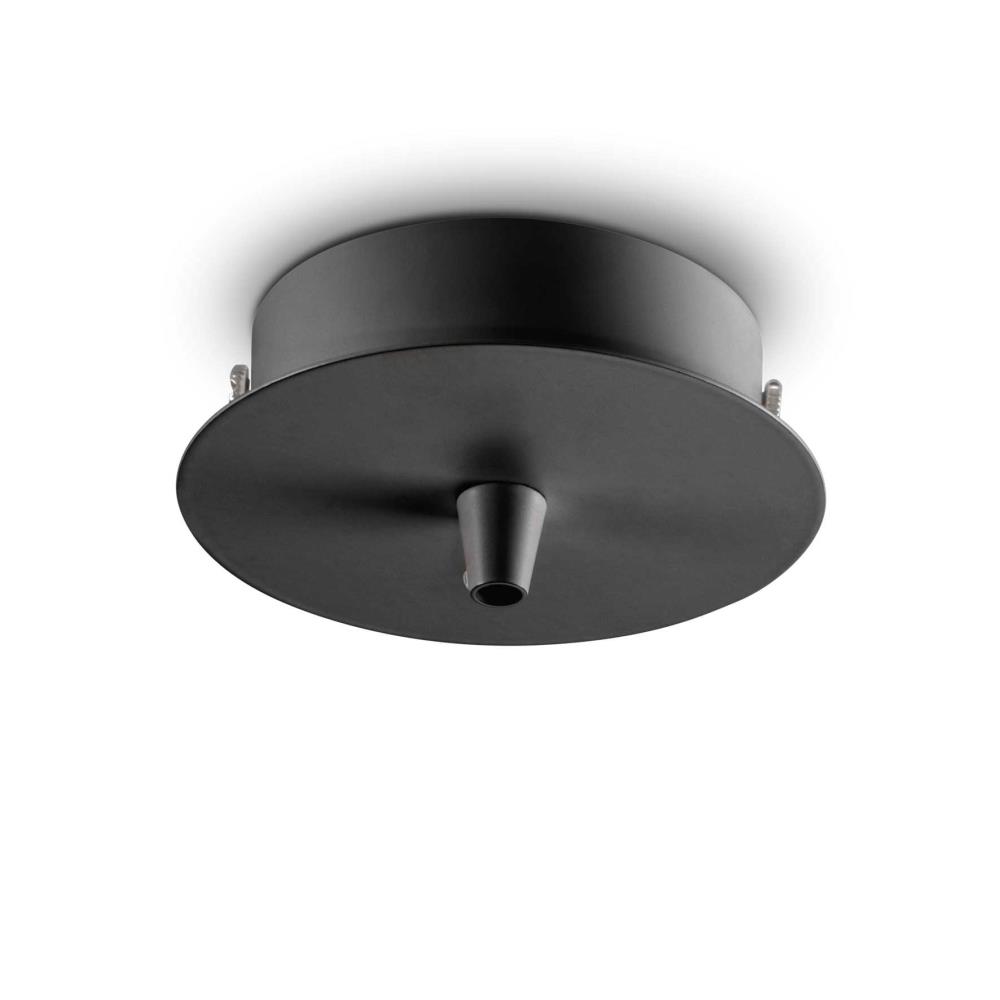 123295 Розетка за таван Rosoni METALLO 1 LUCE Nero Ideal Lux