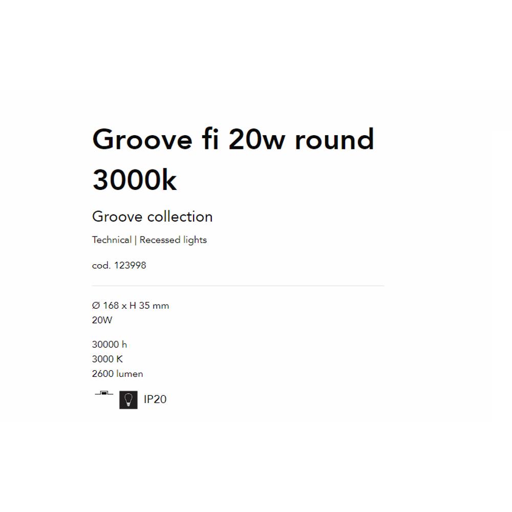 123998 Луна GROOVE FI 20W ROUND 3000K Ø168xH35 mm 30000 h 1700 lumen IP20 Ideal Lux_small