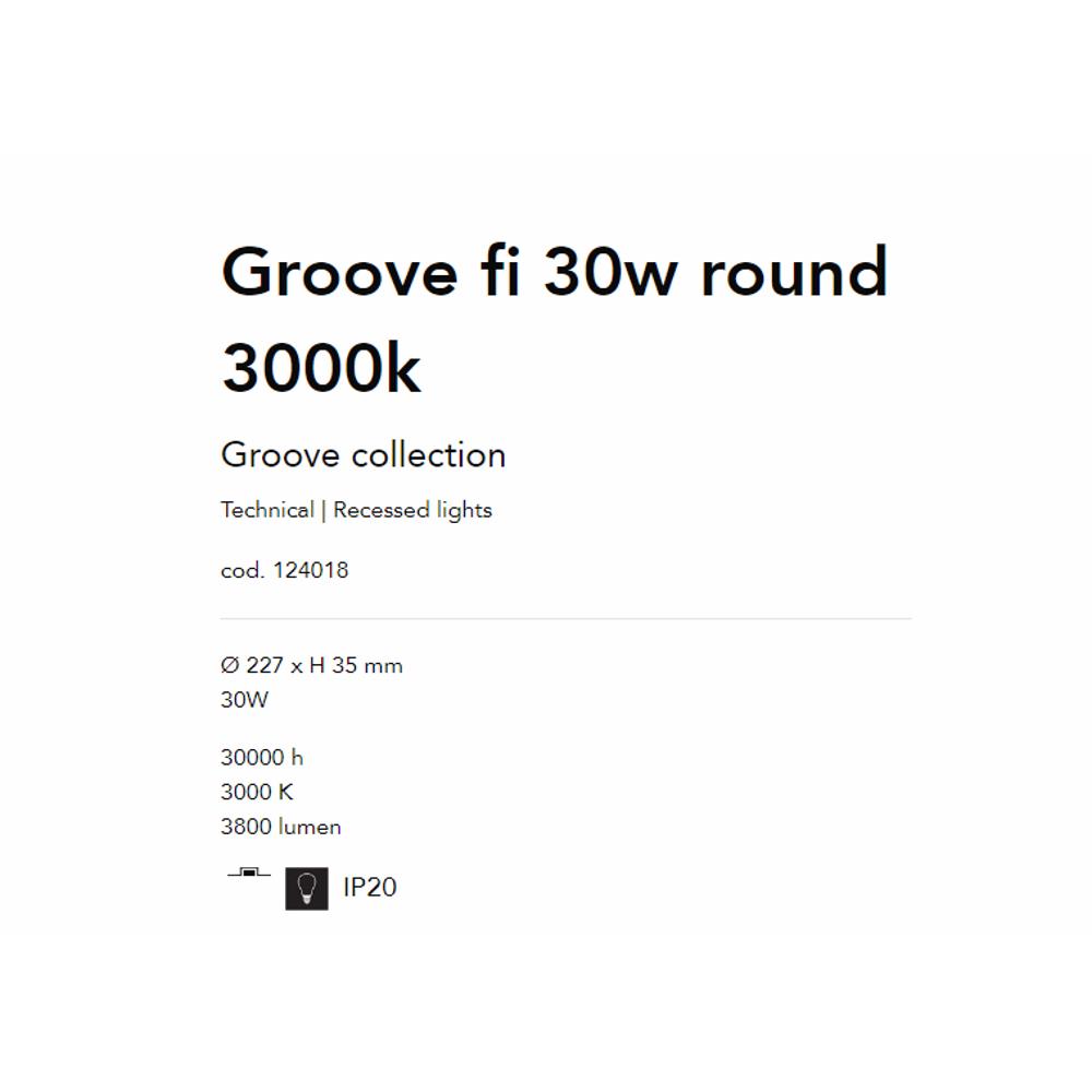 124018 Луна GROOVE FI 30W ROUND 3000K Ø227xH35 mm 30000 h 2750 lumen IP20 Ideal Lux_small