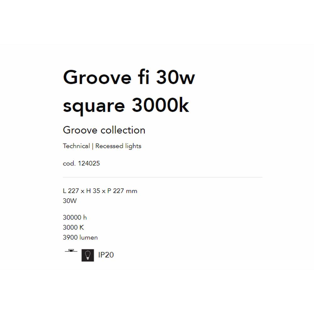 124025 Луна GROOVE FI 30W SQUARE 3000K L227xH35xP227 mm 30000 h 2750 lumen IP20 Ideal Lux_small