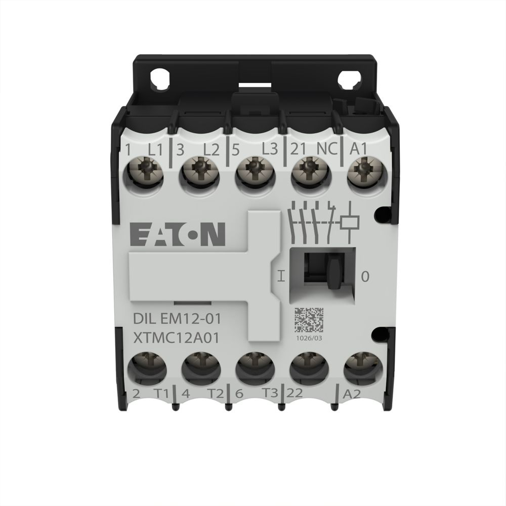 127091 DILEM12-01(230V50HZ,240V60HZ) - Контактор  5.5kW, 3P+1NC, 400V AC, Eaton_small