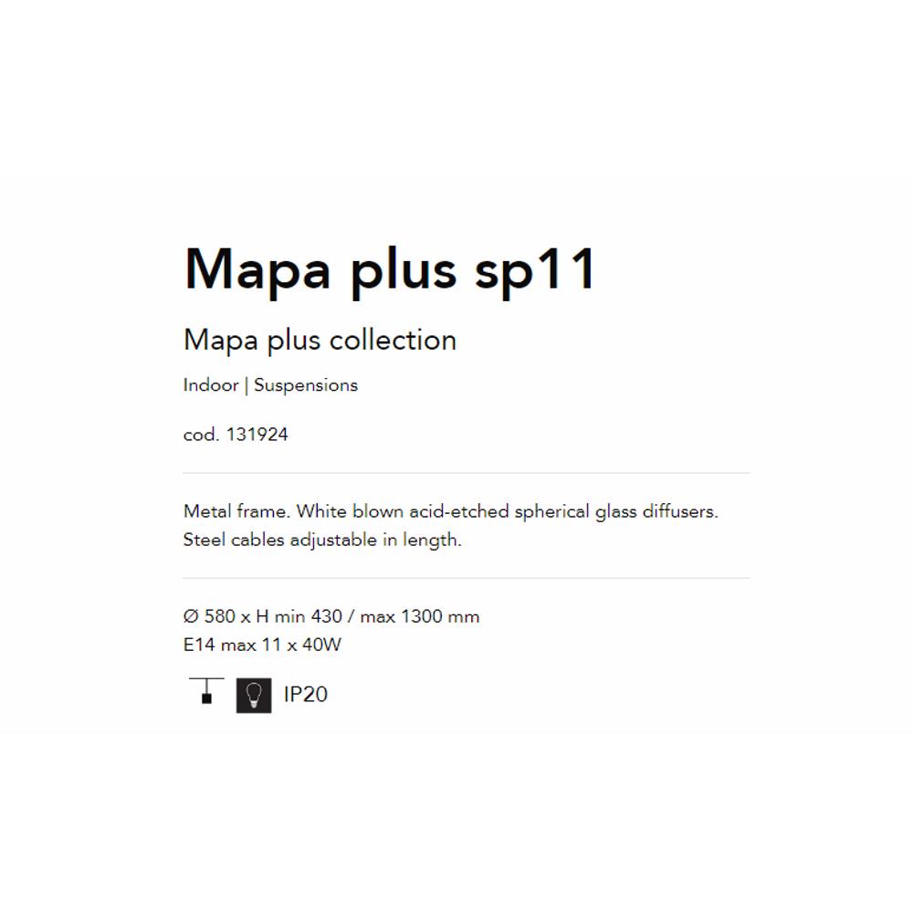 131924 Mapa Bianco Осветително тяло SP11, E14 max 11 x 40W, IP20 Ideal Lux_small