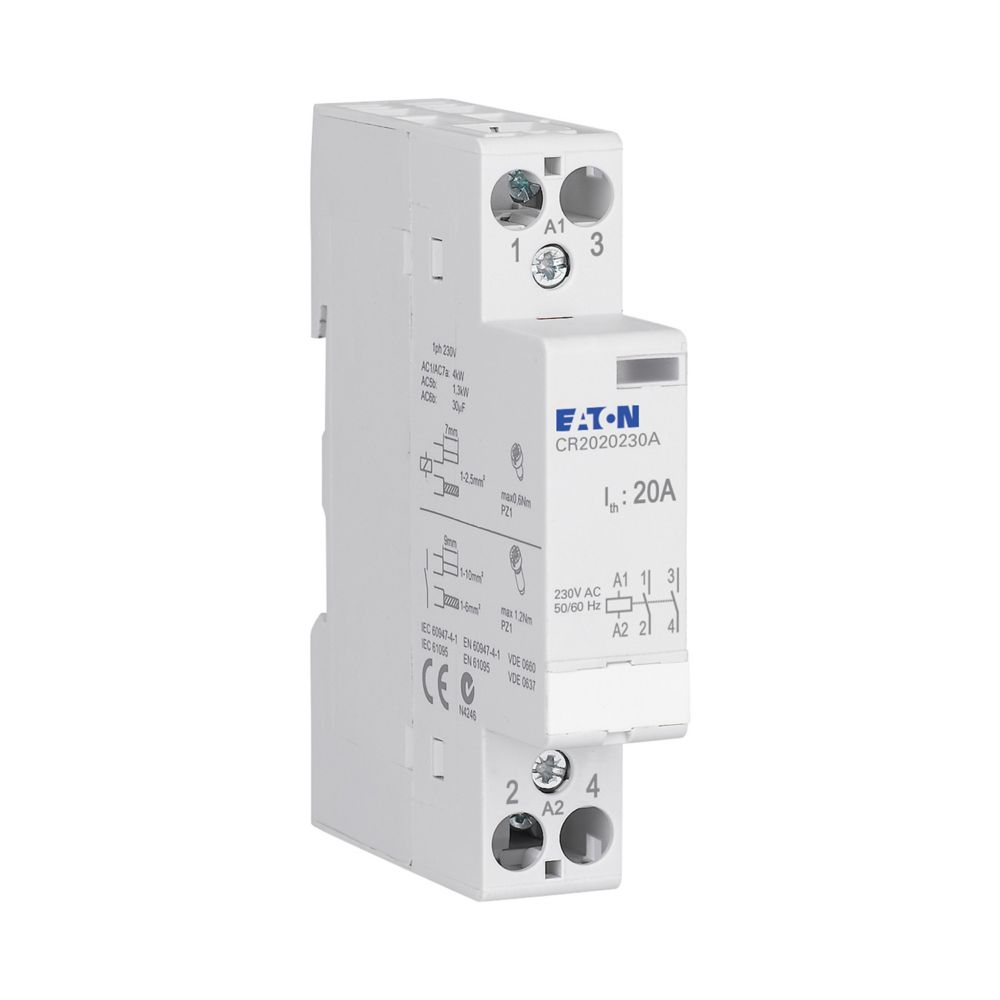 135182 Инсталационен контактор CR2020230A, 230VAC, 2NO, 20A, Eaton_small