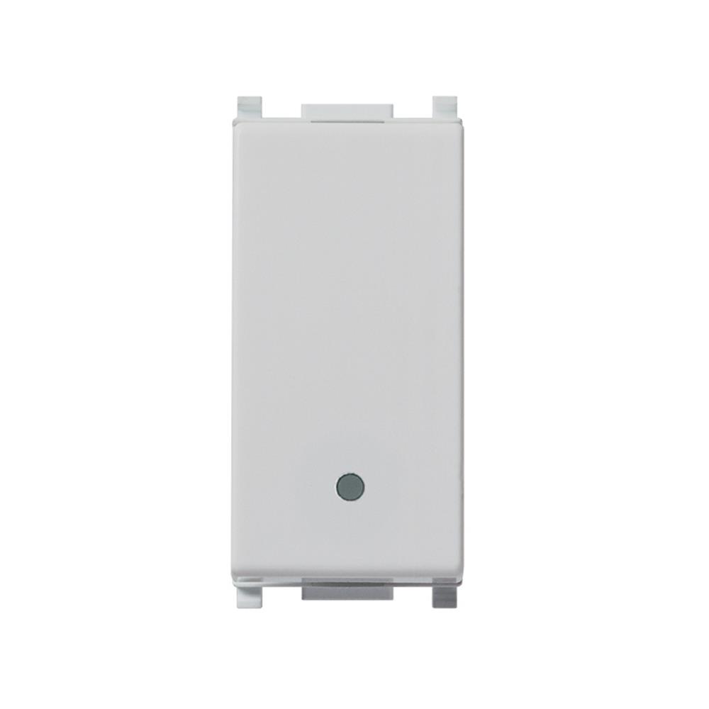 14008.SL 1P NO 10A 250 V~ Бутон с подсветка 1M Сребрист VIMAR PLANA