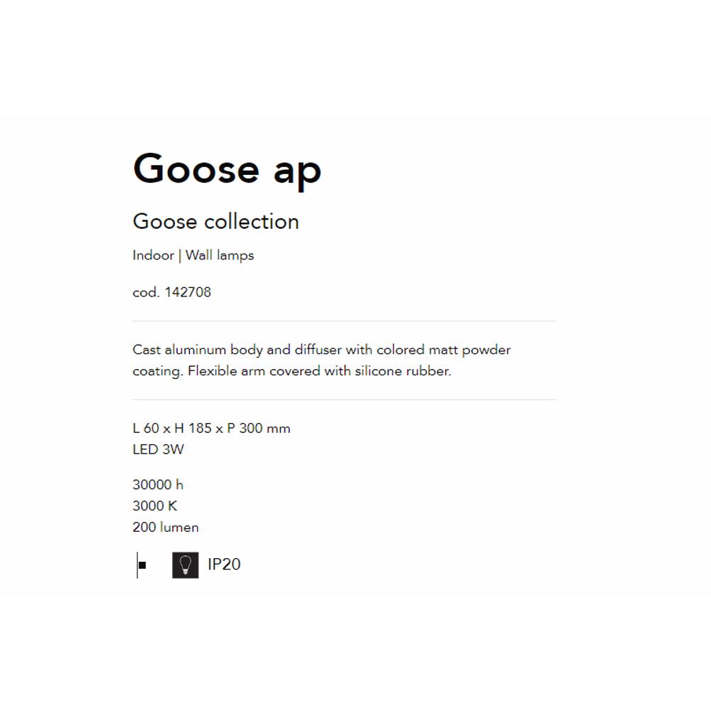 142708 Goose Спот, LED 3W, 200Lm, IP20, Ideal Lux_small