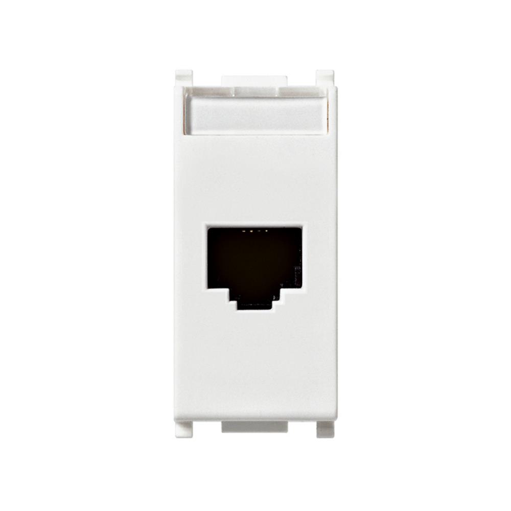 14339.11 RJ45 Cat5e Netsafe UTP Интернет розетка 1M Бял VIMAR PLANA