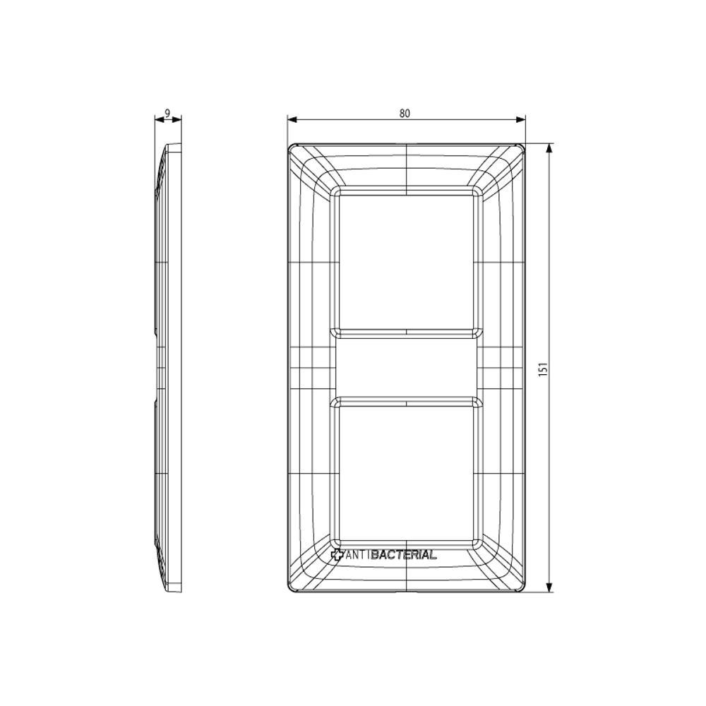 14643.01 Декоративна рамка Plana, 2x (2+2М), Technopolimer White, Vimar_small