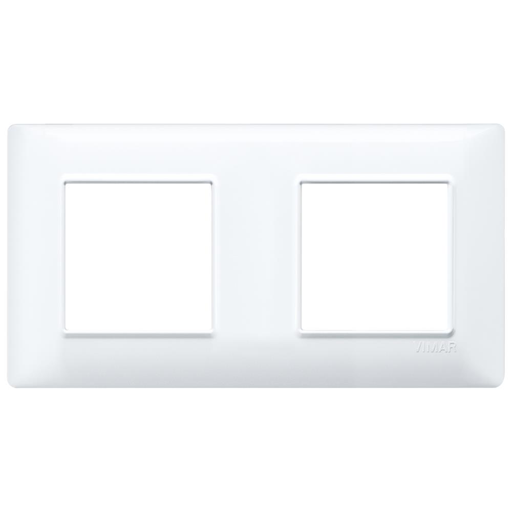 14643.01 Декоративна рамка Plana, 2x (2+2М), Technopolimer White, Vimar