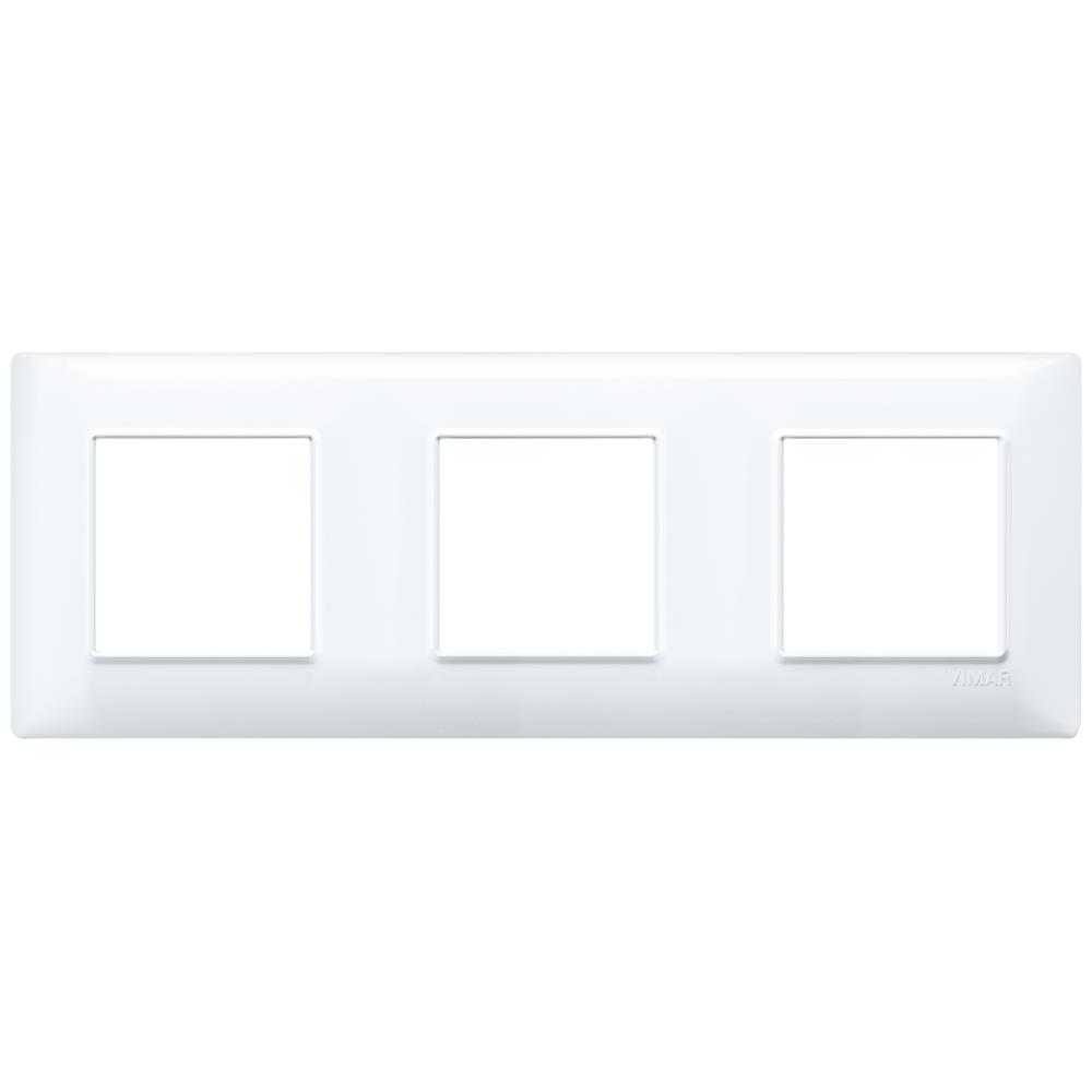 14644.01 Декоративна рамка Plana, 3x (2+2+2М), Technopolimer White, Vimar