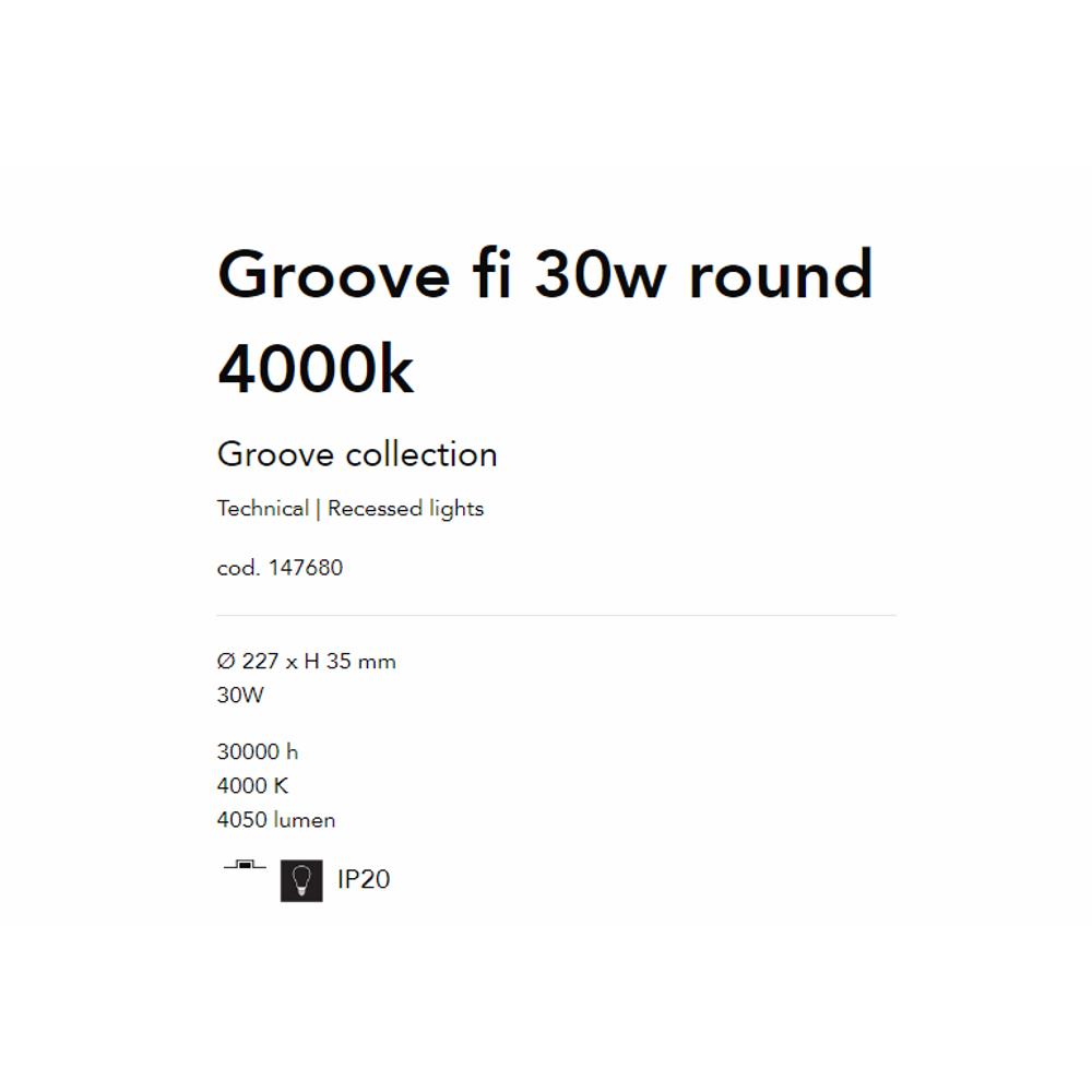147680 Луна GROOVE FI 30W ROUND 4000K Ø227xH35 mm 30000 h 2950 lumen IP20 Ideal Lux_small