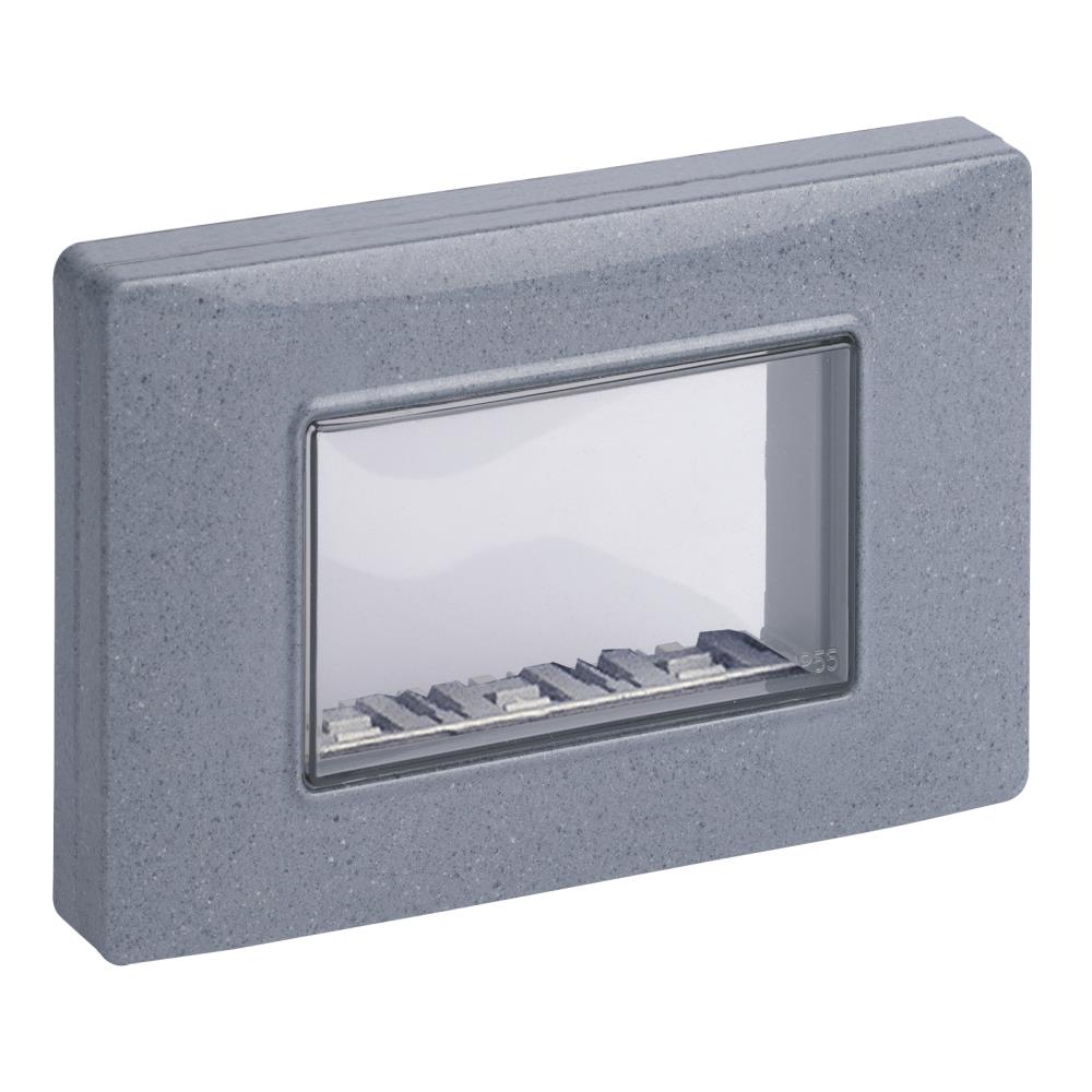 14943.14 Влагозащитен капак Isoset, IP55 3M, с монтажни винтове, за рамки Eikon и Plana, granite grey, Vimar