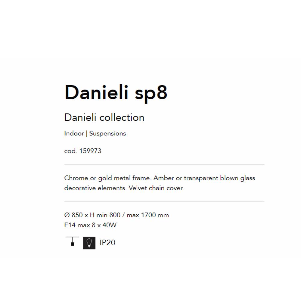 159973 Danieli Полилей, AMBRA Ø850xH700/1700mm E14 max8x40W IP20, Ideal Lux_small