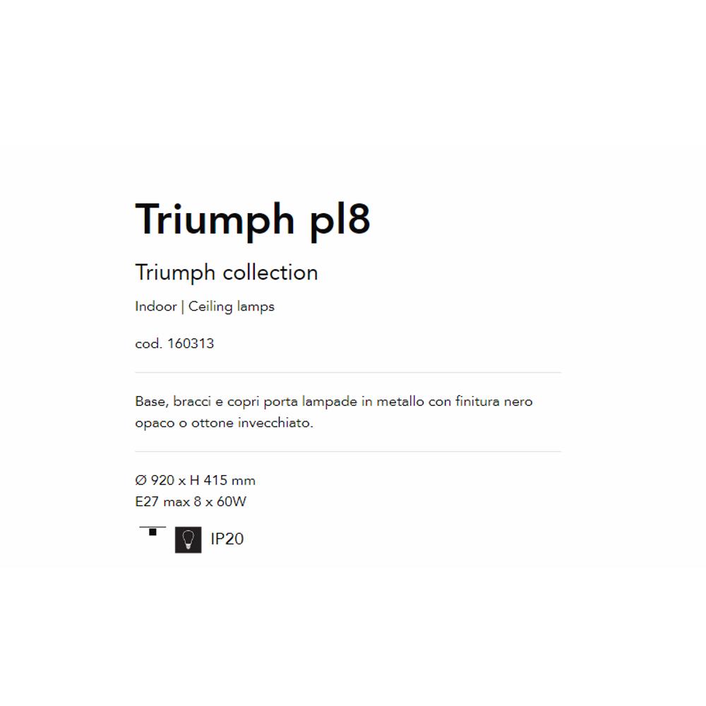 160313 Triumph Осветително тяло E27 max 8 x 60W, IP20 Ideal Lux_small