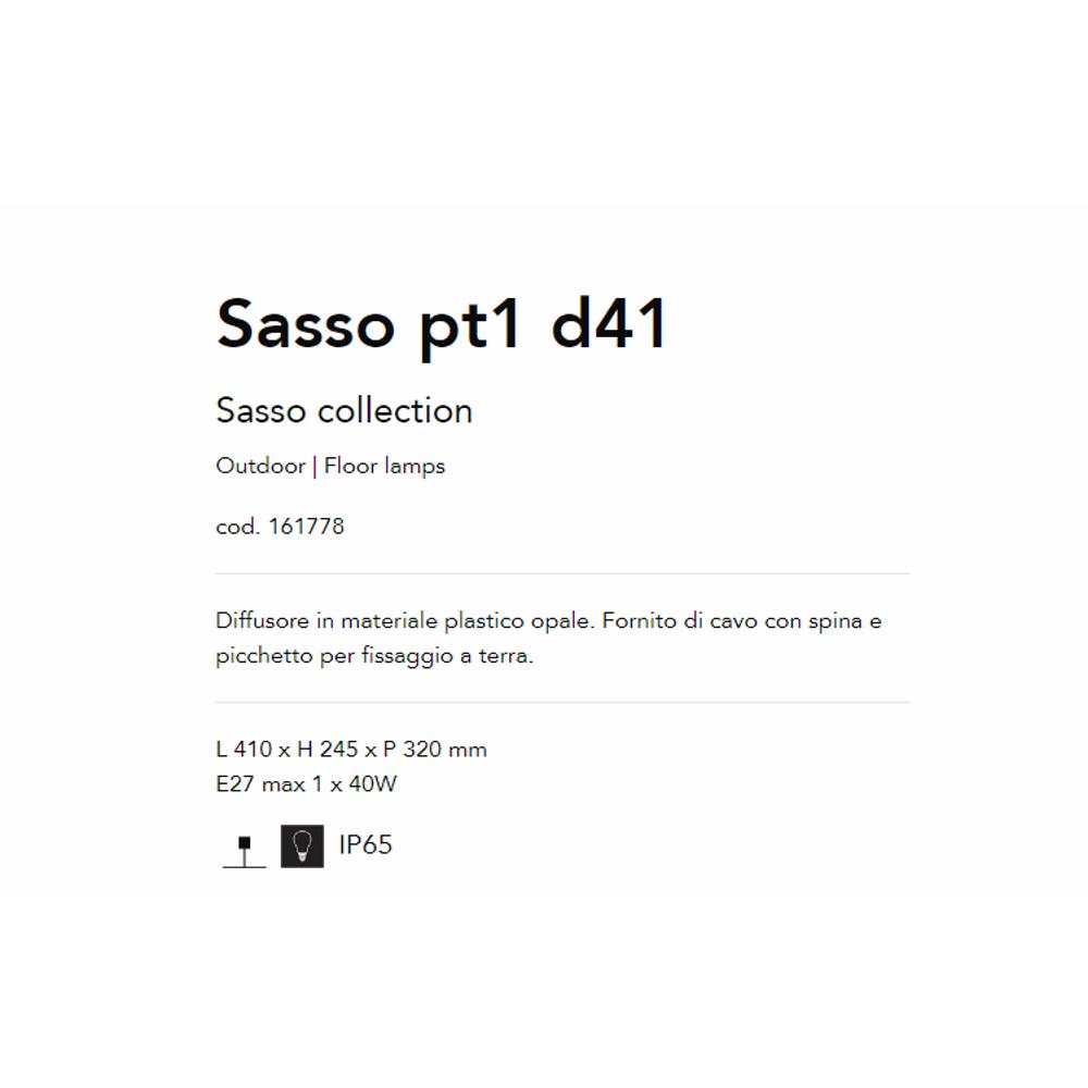 161778 Sasso Градински фенер E27 max 1 x 40W, IP44 Ideal Lux_small