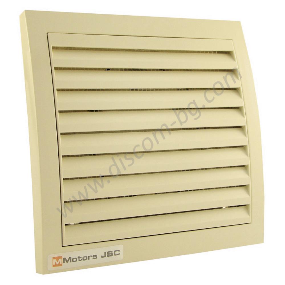 1627 Вентилатор ММоторс Ф100 - квадратен с клапа mm 100 Cream