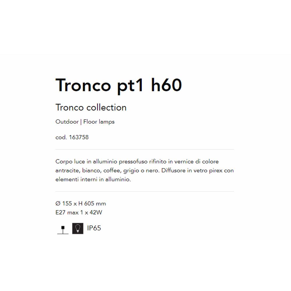 163758 Tronco Градински стълб E27 max 1 x 60W, IP44 Ideal Lux_small