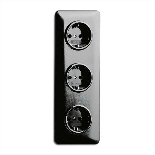 173065 Тройна рамка 2+2+2 М 82х228 mm, бакелит, черна ,THPG_small