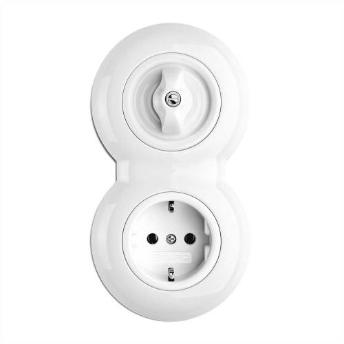 173090 Двойна рамка 153 x 82 mm mm, порцелан, бял ,THPG_small